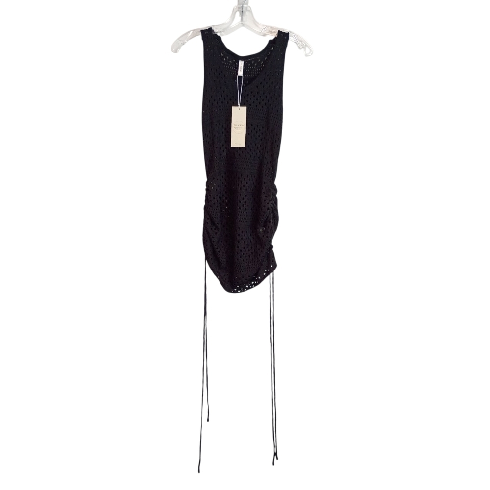 Dokotoo -Black Sleeveless Crochet Cover Up Size Small